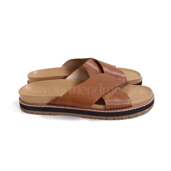 Madewell The Louisa Crisscross Slide English Saddle - Picture 3 of 10